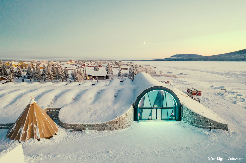 Eishotel Glamping Nordlichter Schweden